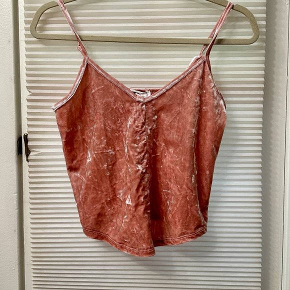 Hippie Rose Pink Velvet Tank Top Size Small - Picture 3 of 4